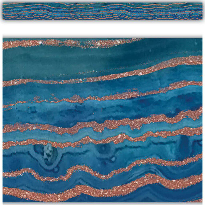 Straight Border Trim Blue Geode