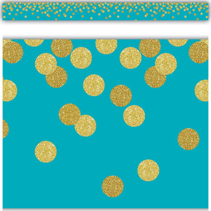 Straight Border Trim Confetti Teal