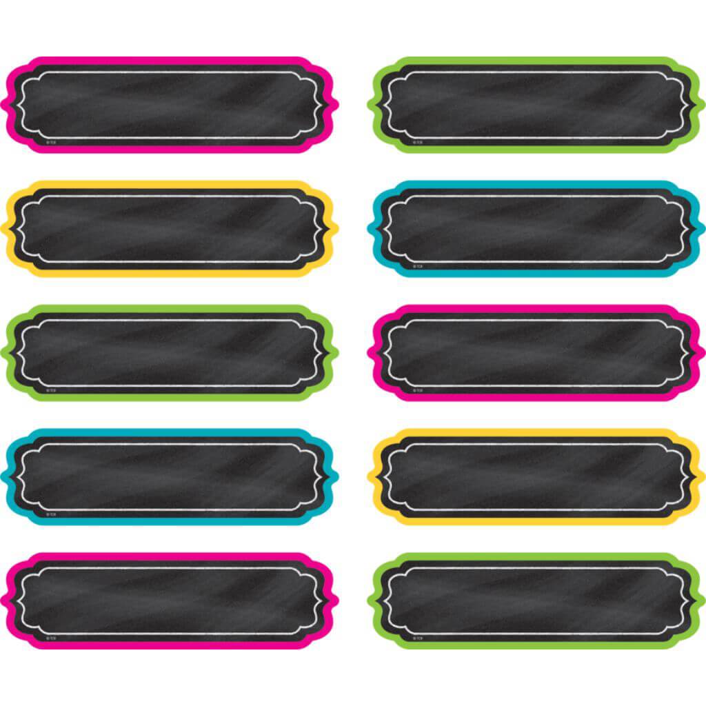 Chalkboard Brights Labels