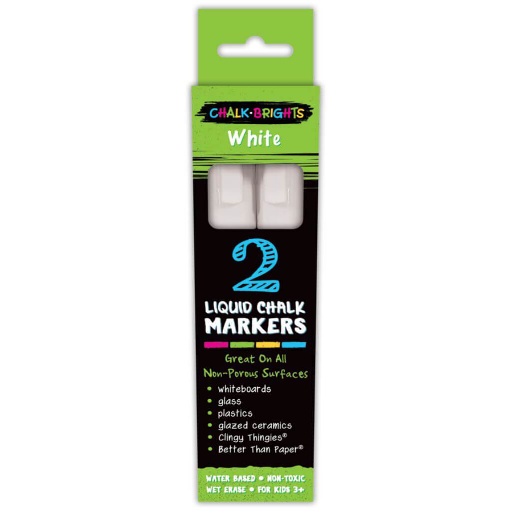 Chalk Liquid Chalk Markers Brights White 2-Pack