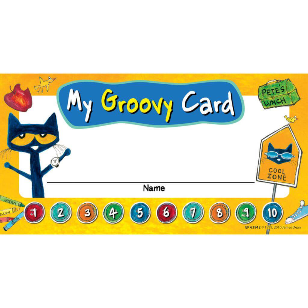 My Groovy Punch Cards Pete The Cat