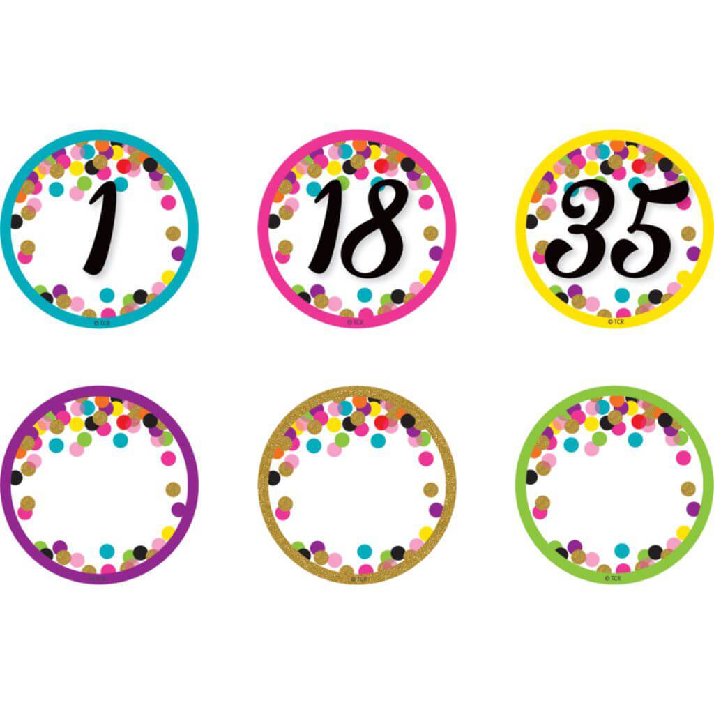 Numbers Magnetic Accents Confetti