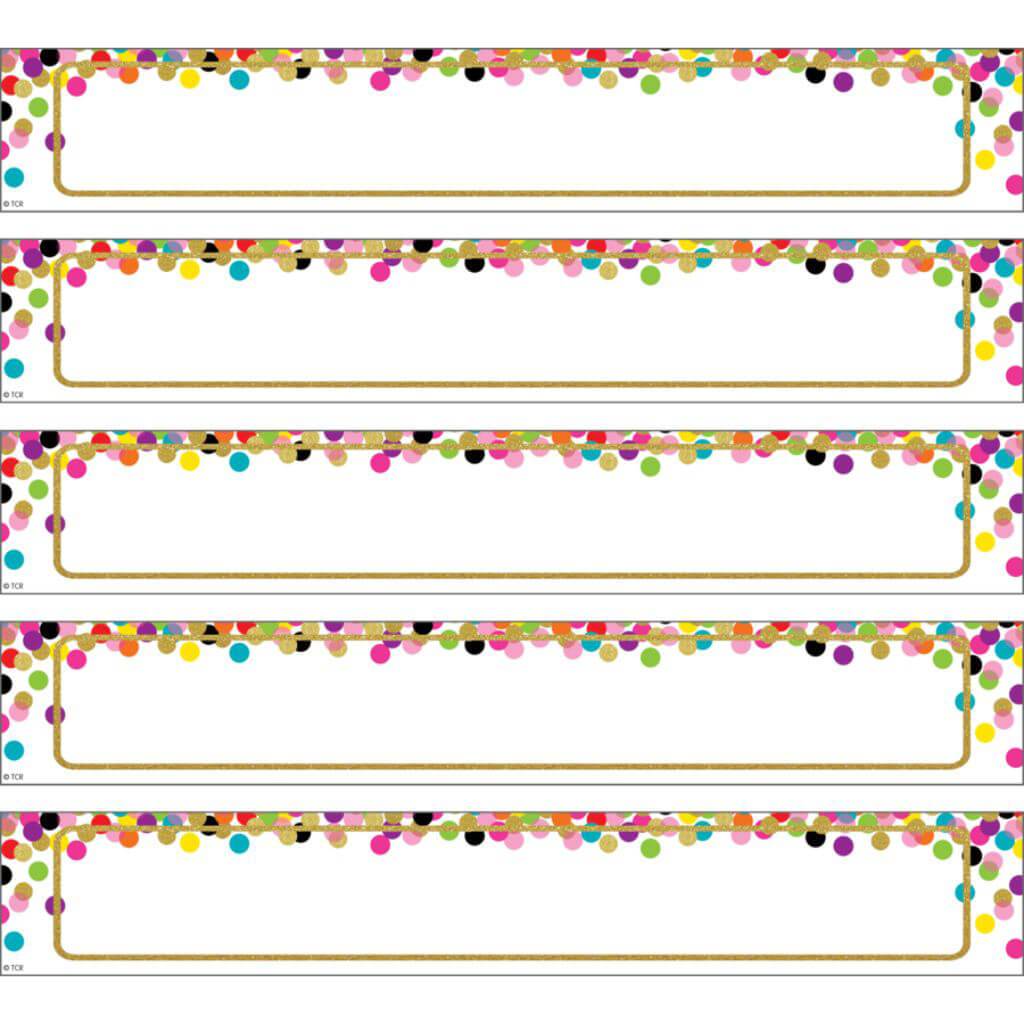 Confetti Labels Magnetic Accents Large