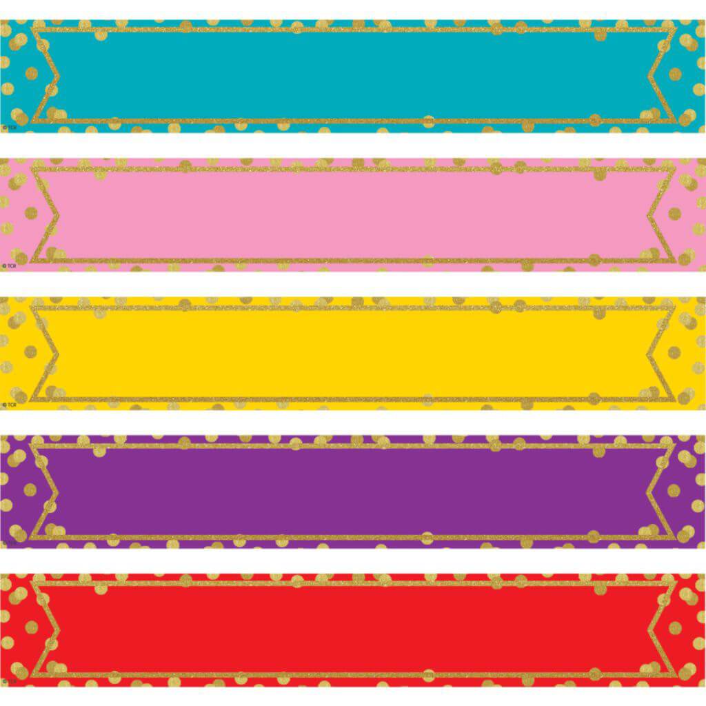Confetti Labels Magnetic Colorful Accents Large