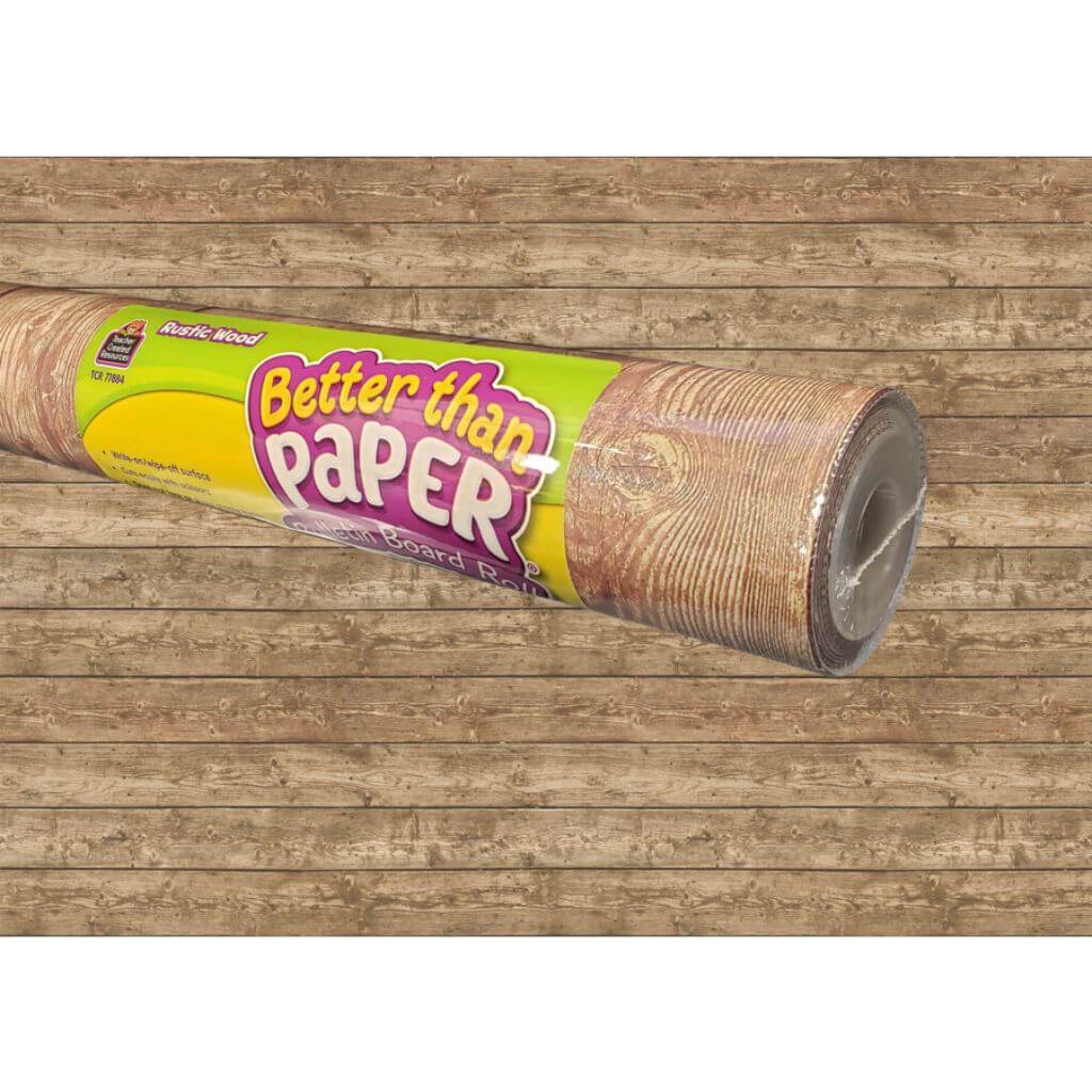 Better Than Paper Bulletin Board Roll Wood Rustic, 4ft x 12ft