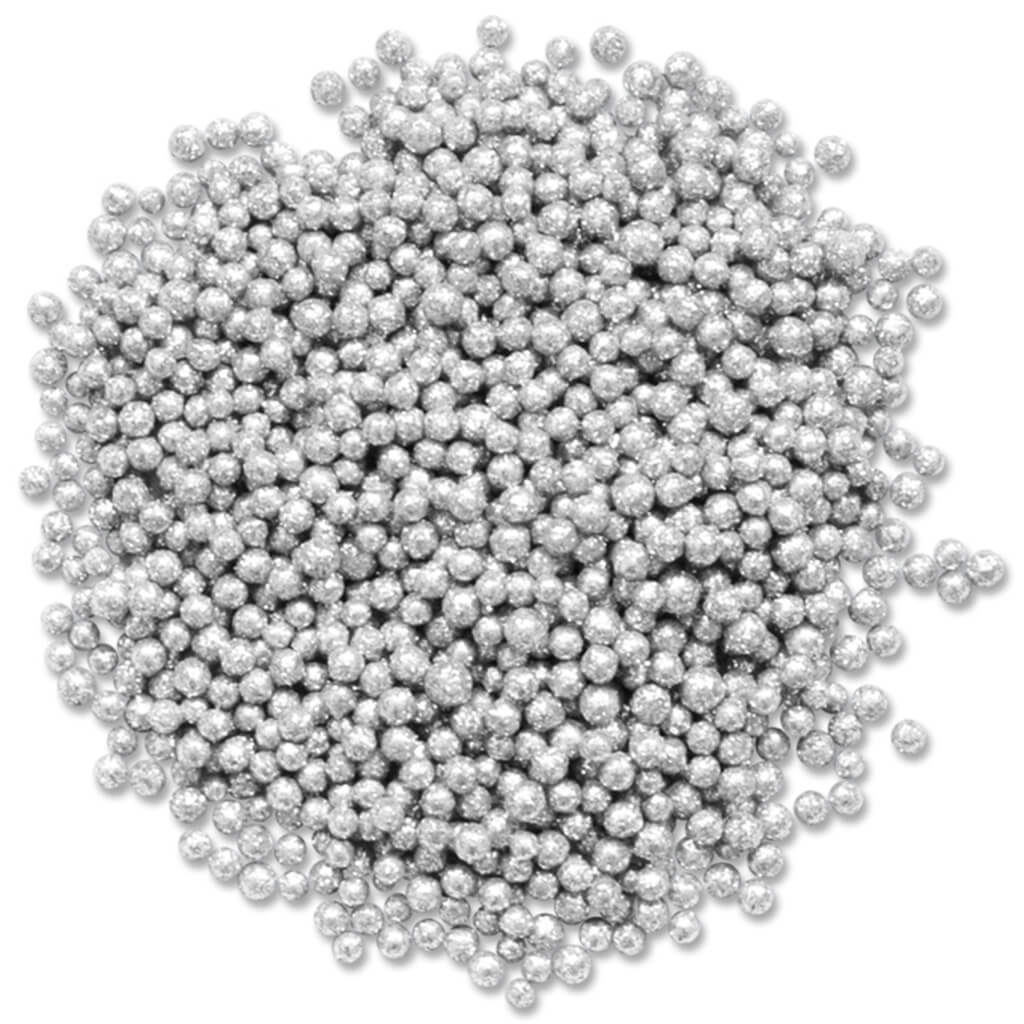 Mini Foam Glitter Balls 5mm Silver