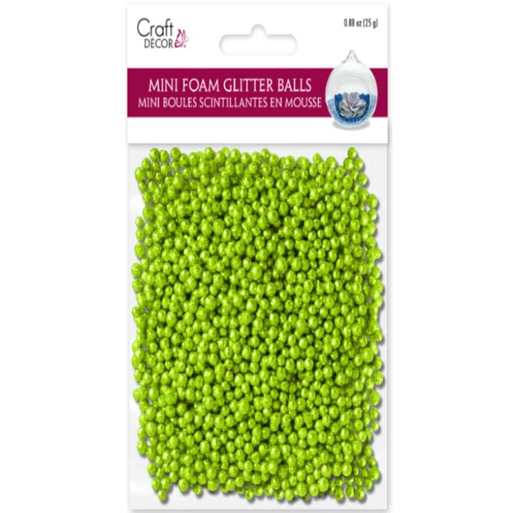 Mini Foam Balls With Apple Green Frost 25g