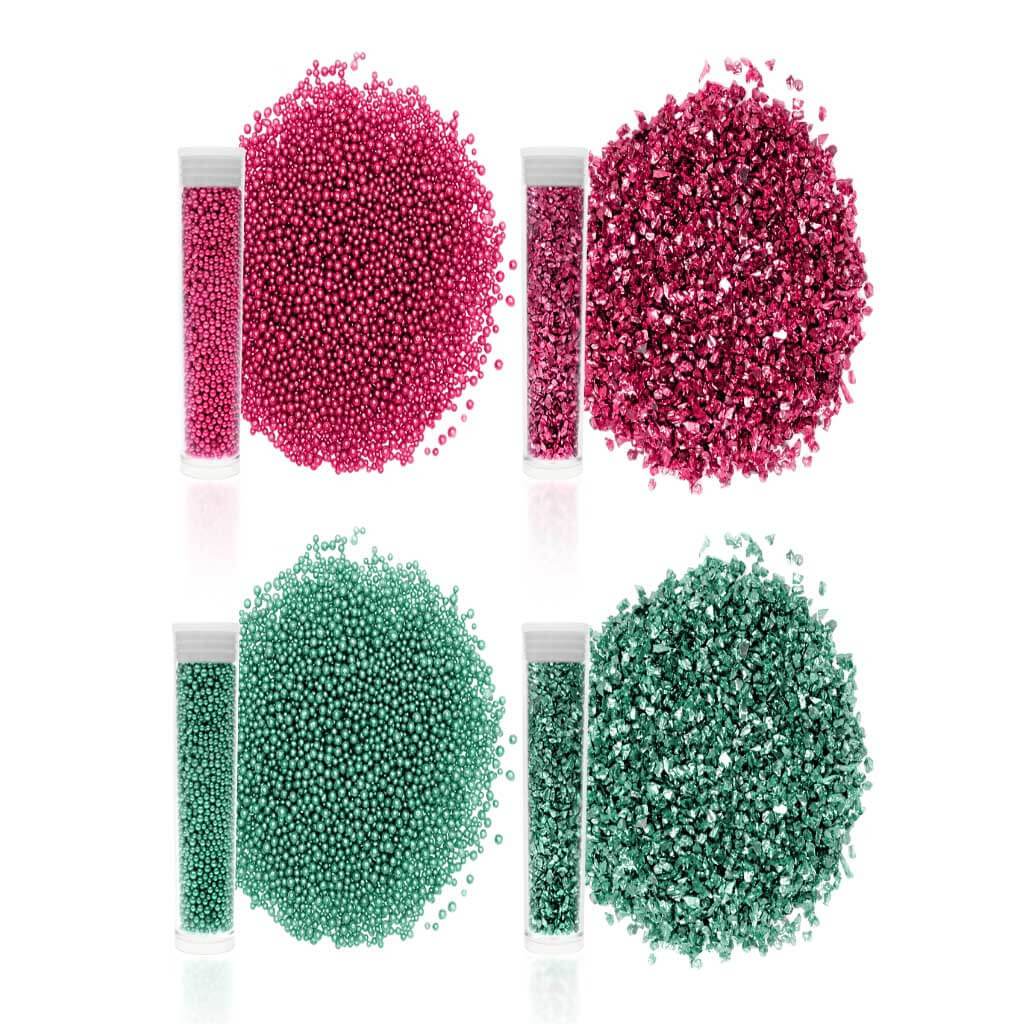 Micro Beads &amp; Deco Flakes Accent Vials Glam