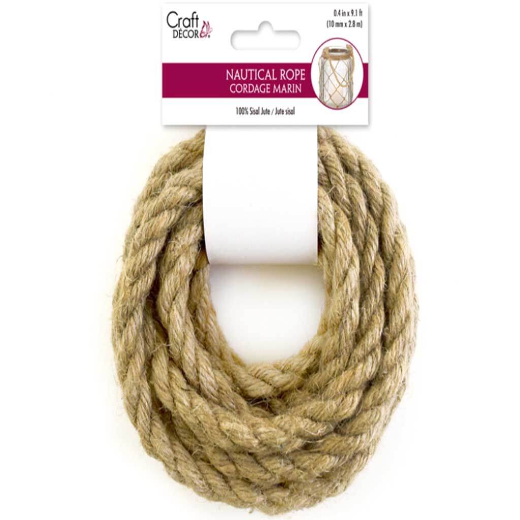 Nautical Rope Jute Braided 10mm x 2.8m