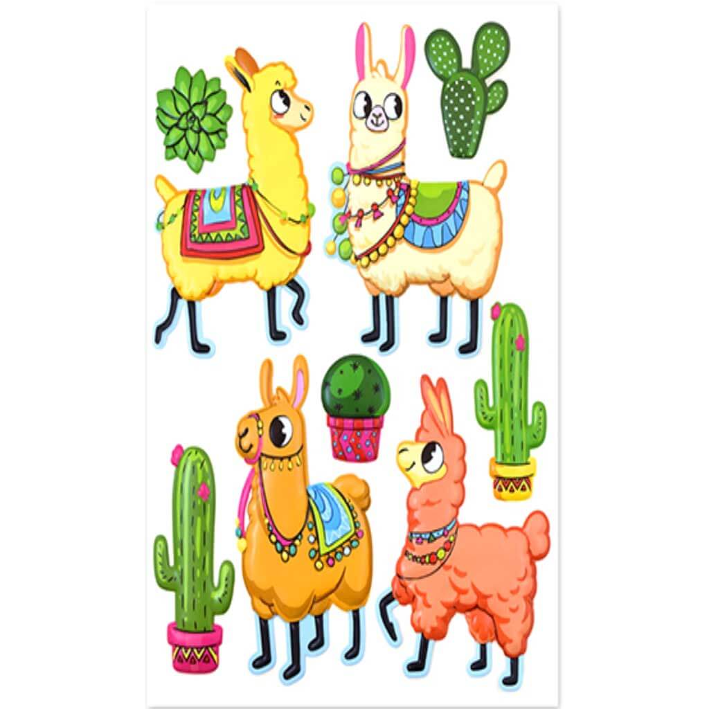 Pop-Up Wall Art Llama Fiesta 10.8in x 13.8in