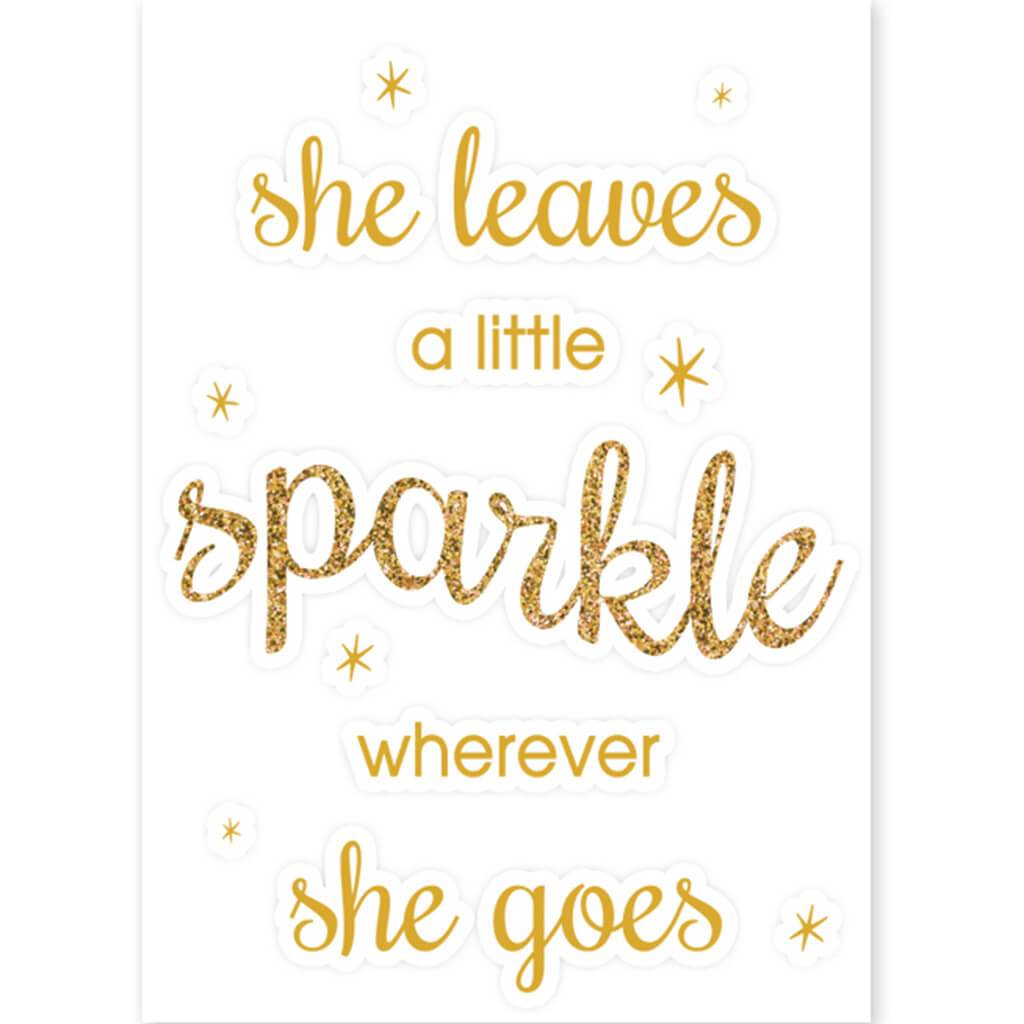 Words To Live By Wall Art She Sparkles 11.8in x 15.75in