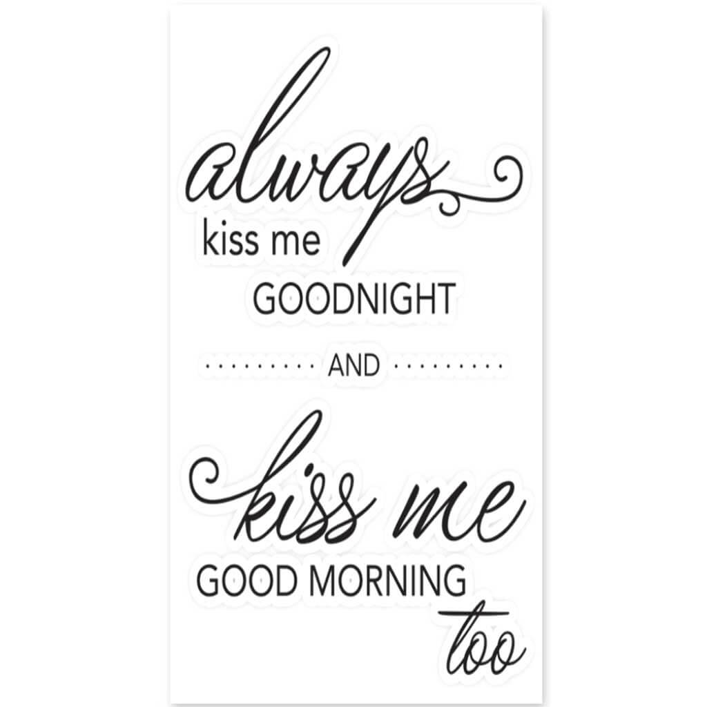 Words To Live By Wall Art Always Kiss Me