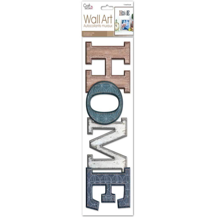 3D Wall Word Stickers Home 12.5cm x 28cm