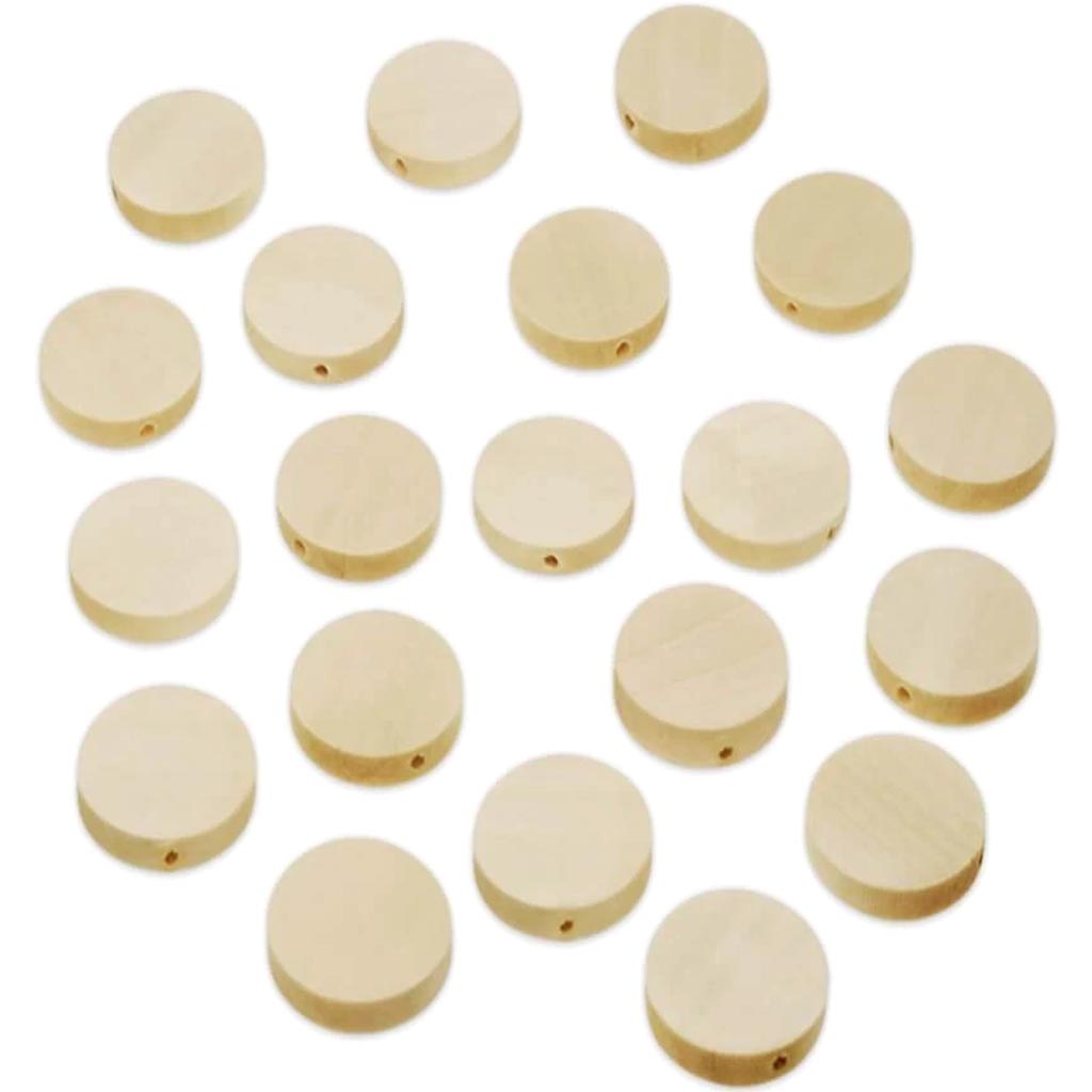 Shaped Beads 20pc Natural Round