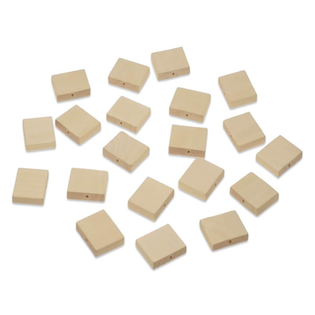 Shaped Beads 20pc Natural Rectangle