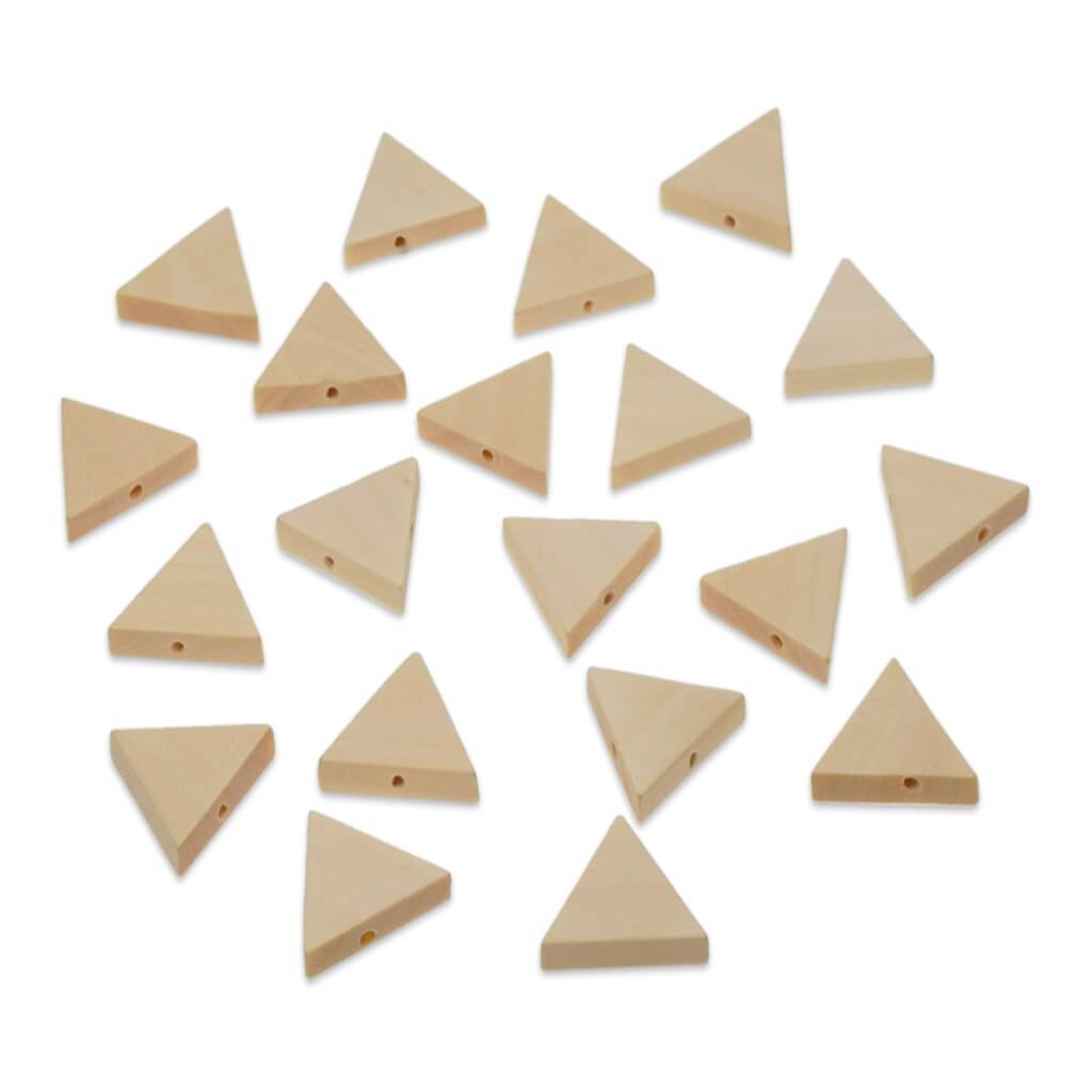 Shaped Beads 20pc Natural Triangle