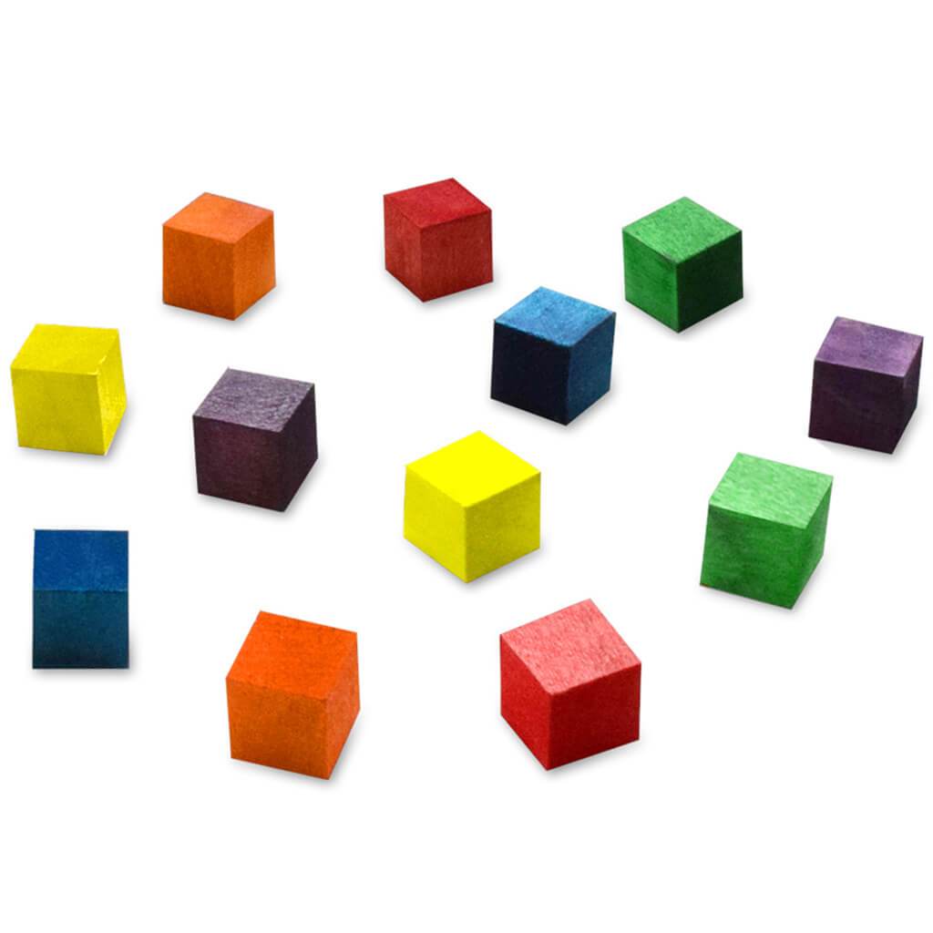 Cubes 12/Pk Colored 3/4in (20mm)