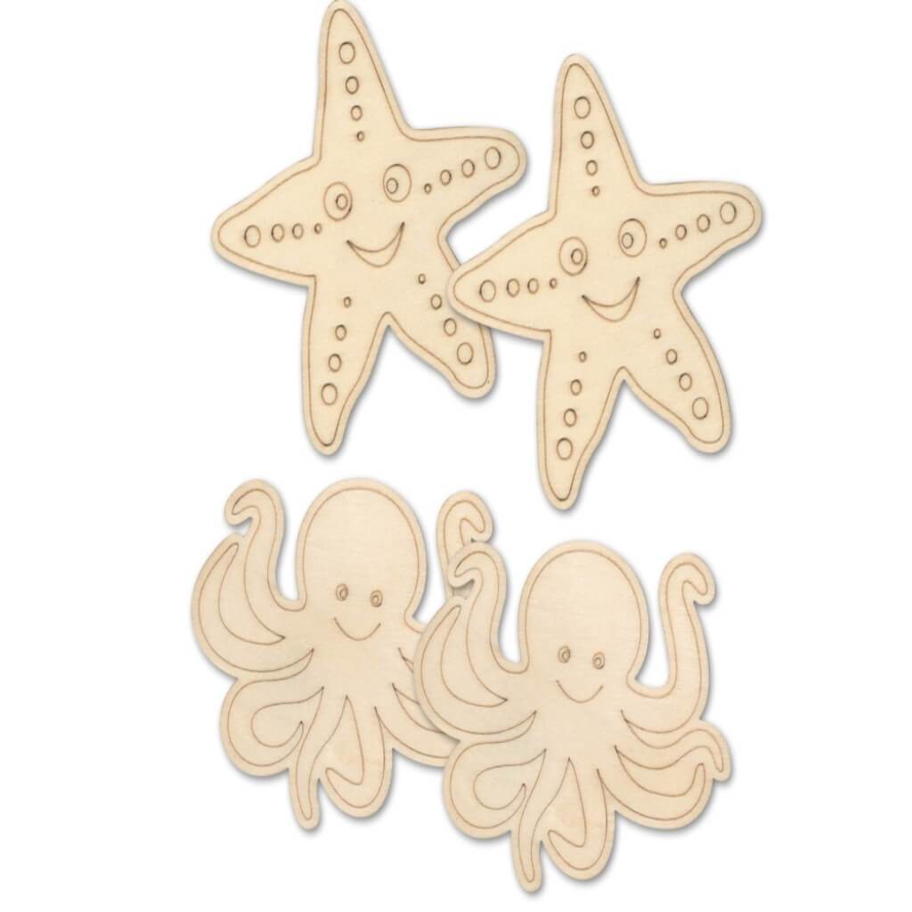 DIY Laser-Etch Wood Cut-Outs Ocean Pals