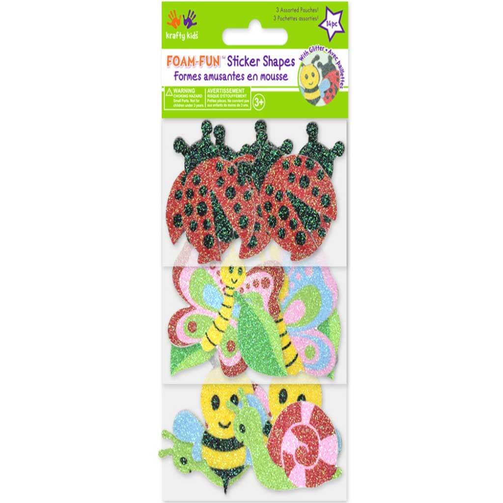 3D Foam-Fun Glitter Stickers Lil&#39; Critters