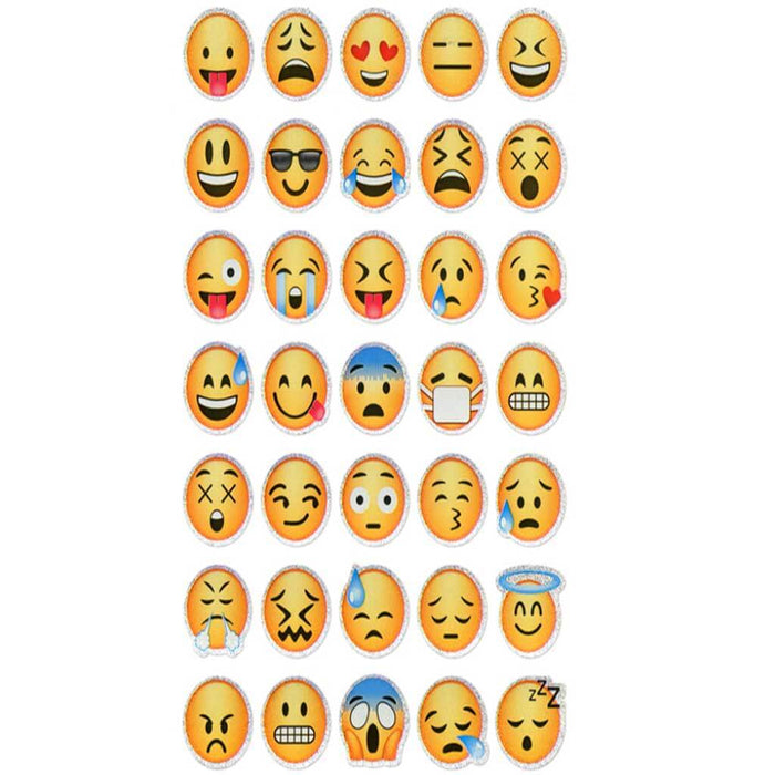 Fun Pal Laser Stickers Emojis 9.5in x 6.5in