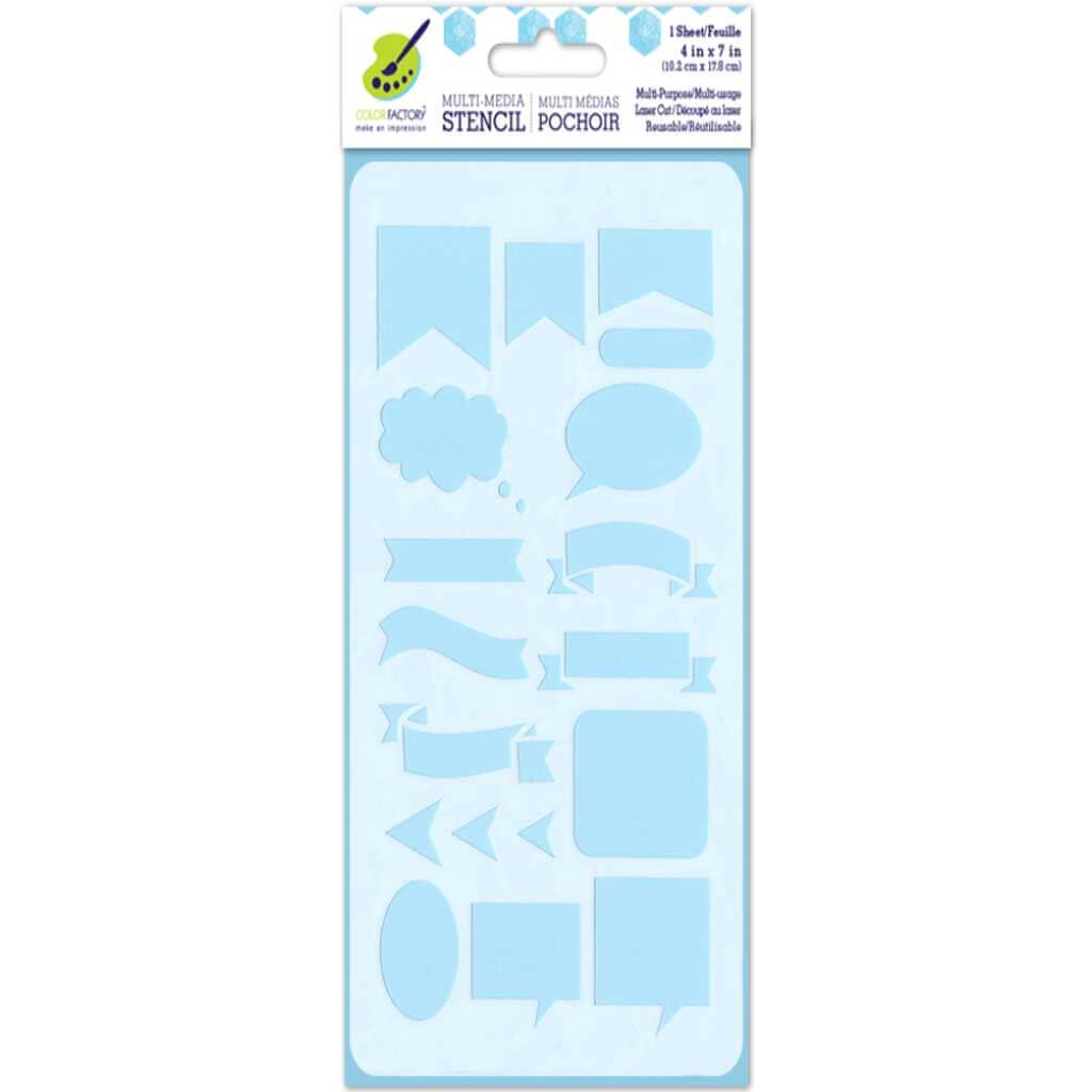 Multi-Media Detail Stencil Banners 4in x 7in