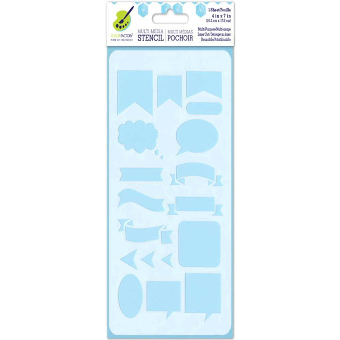 Multi-Media Detail Stencil Banners 4in x 7in