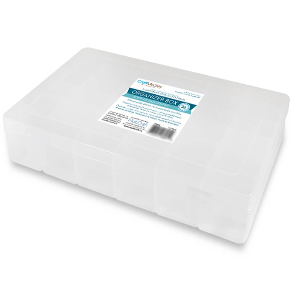 Organizer Box 36-Comp with Snap-Lid 10.8in x 7in x 1.75in