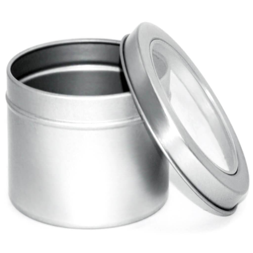 Tin Canister with Window 5 x 8cm