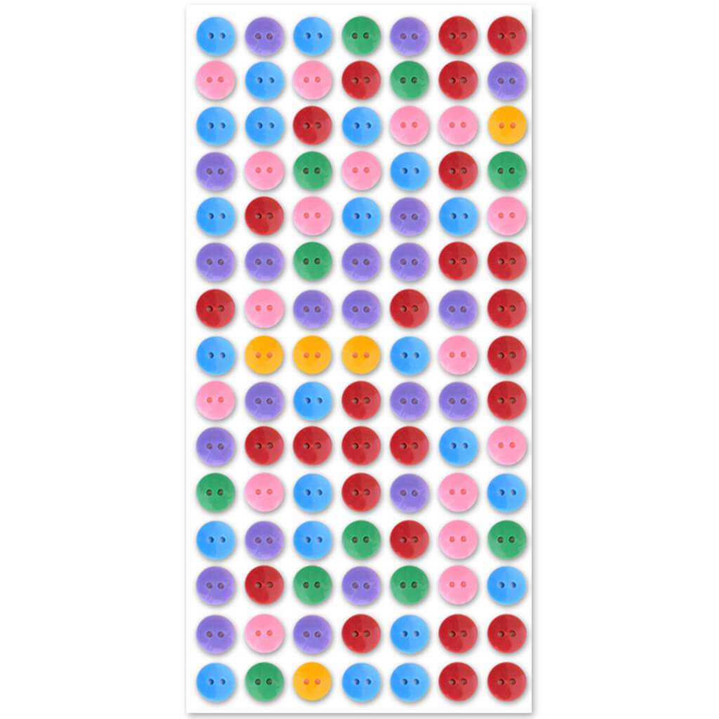 Adhesive Buttons Asst Colors Round Multi-Mix 11mm