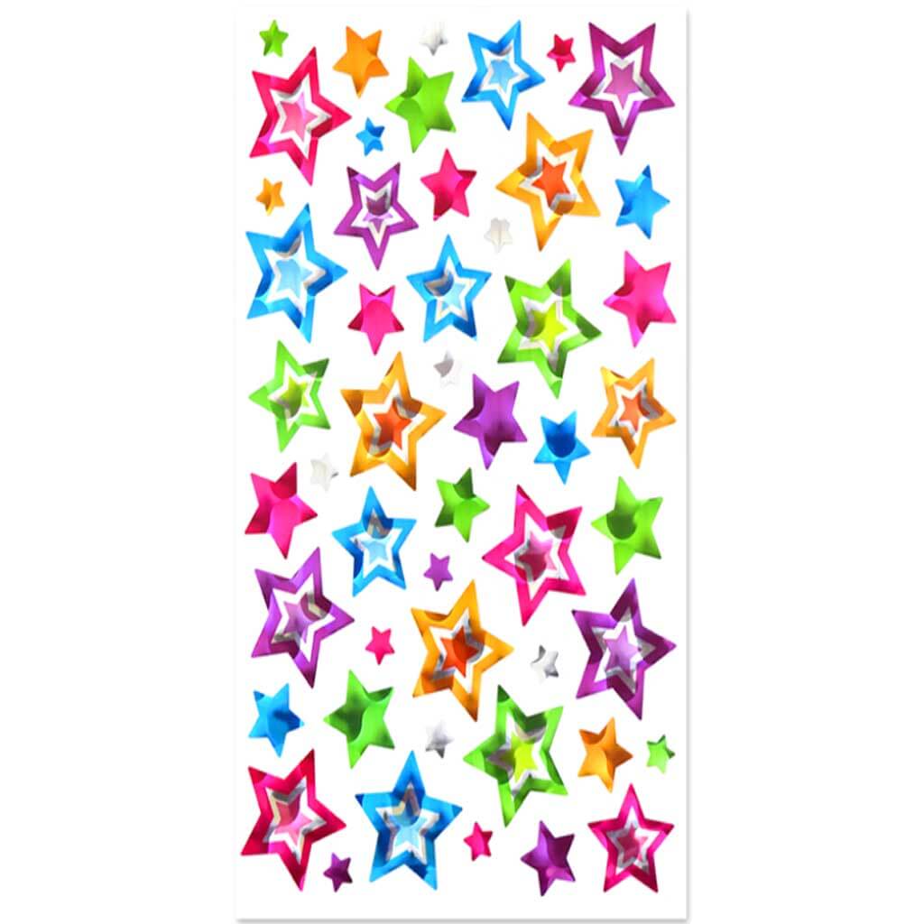 Paper Craft Sticker Holographic Icons Star Shine 5.5 x 8.25