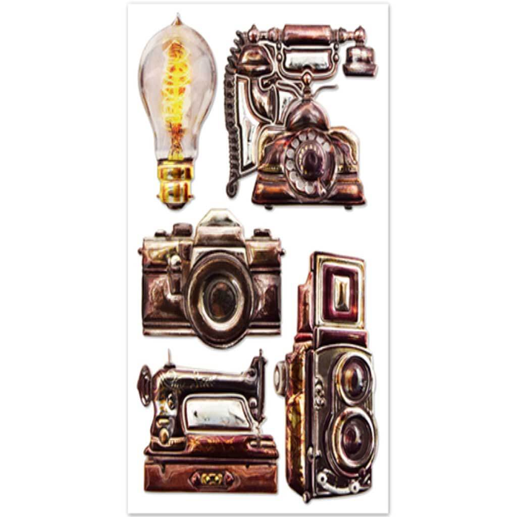 3D Embellishmentsossed Vintage Elegance Vintage Gadgets 10.4cm x 15.5cm