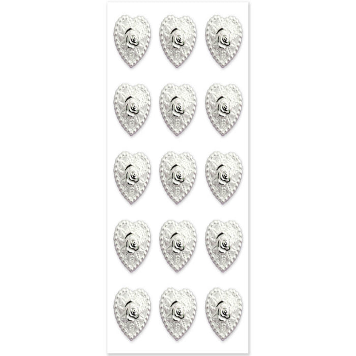 Bridal Bling 3D C Heart Elegance 7.2 x 12.5cm Silver