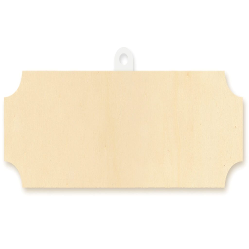 Wood Decor: DIY Wall Plaques Rectangle Cut-Corners 4mm 8.5in