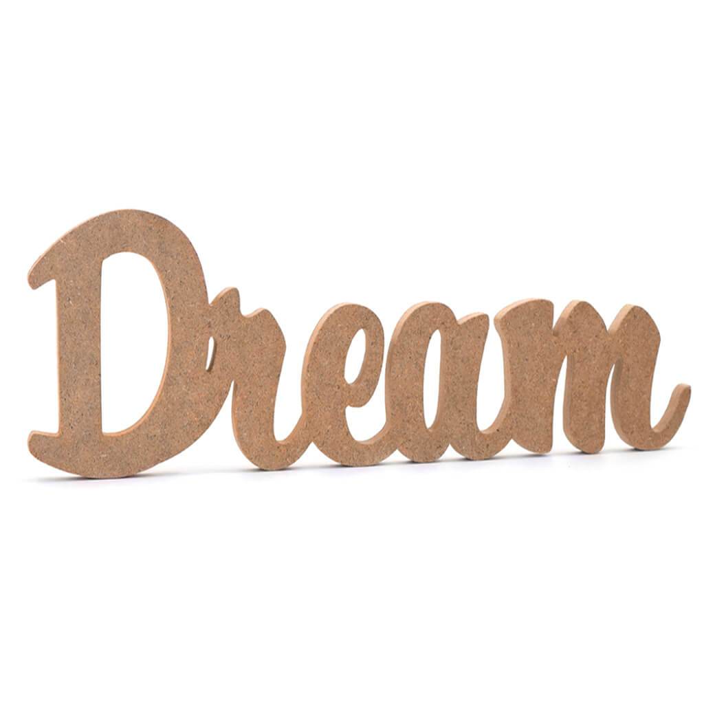 DIY Word Décor MDF Standing 12in Dream