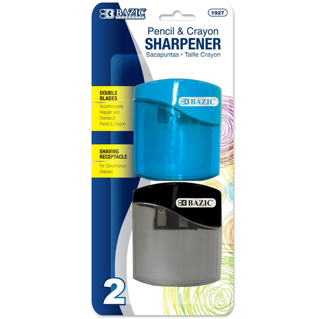 Dual Blades Sharpener with Square Receptacle 2pack