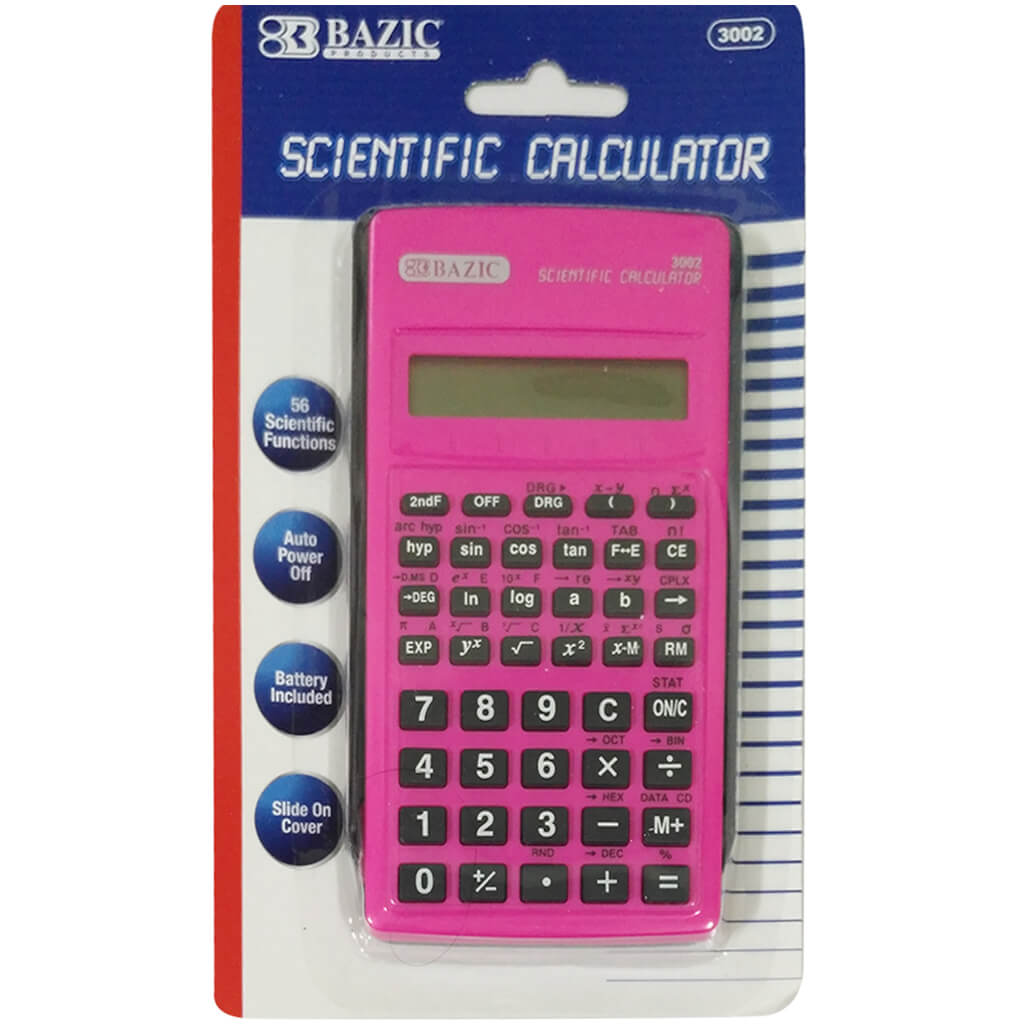 Scientific Calculator 56 Function with Slide-On Case