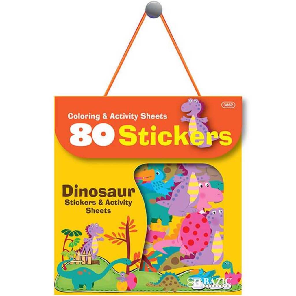 Dinosaur Series Assorted Sticker 80Bag Pack Of 24