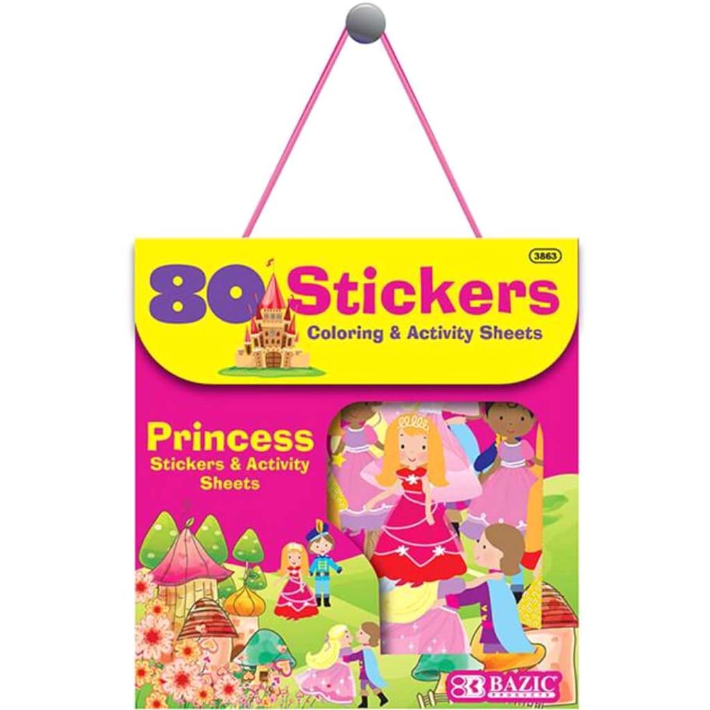 Princess Series Assorted Sticker 80Bag Pack Of 24