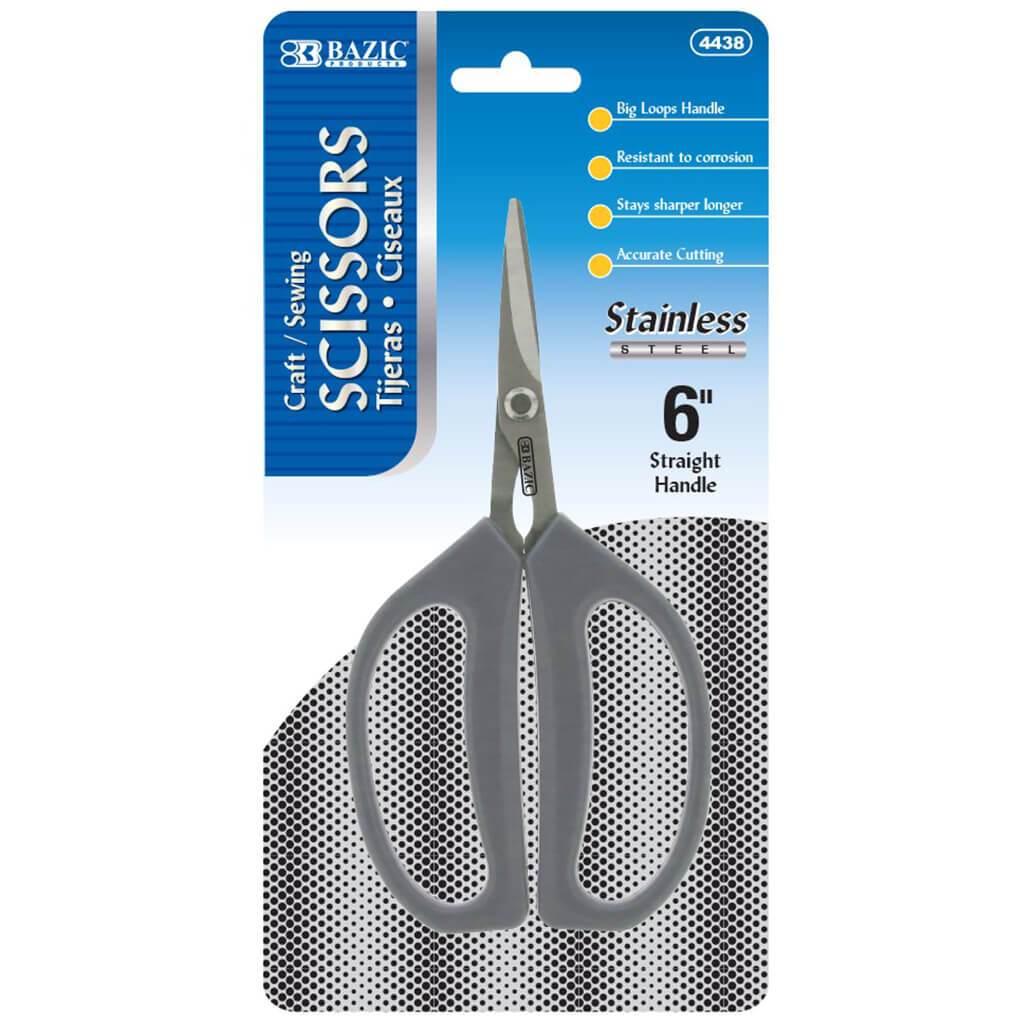 Scissors Stainless Steel Craft Sewing 6in