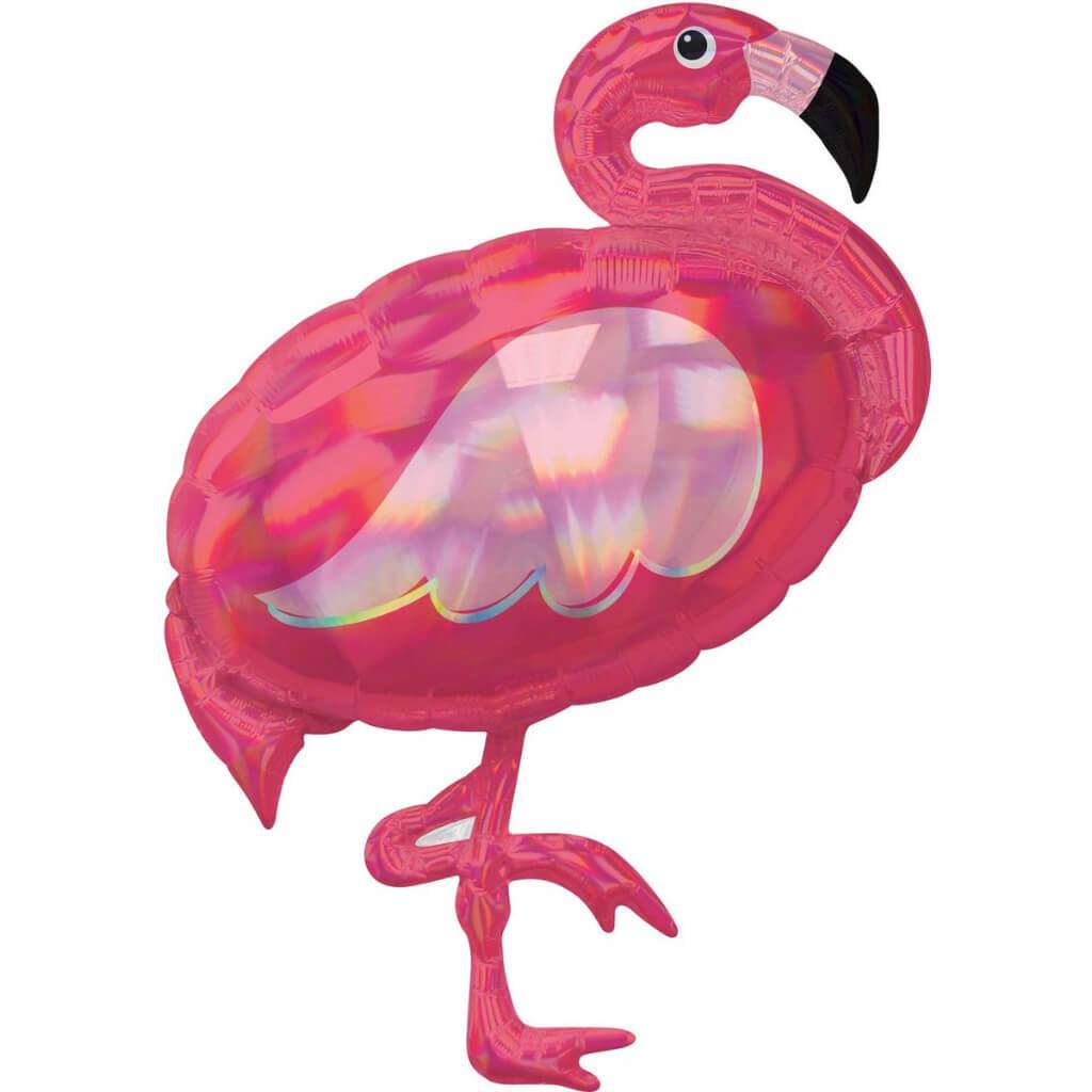 Iridescent Pink Flamingo Super  33in