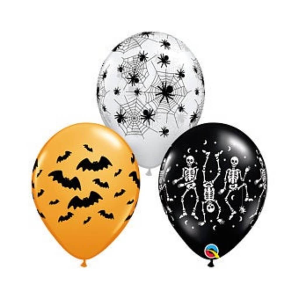 Spooky Design Assortment Latex Balloon 11in