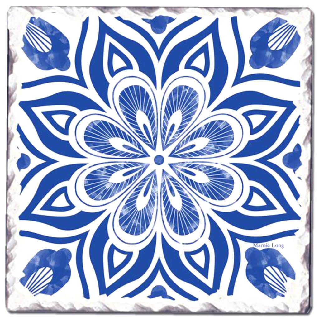 Single Tile Coaster Indigo 12