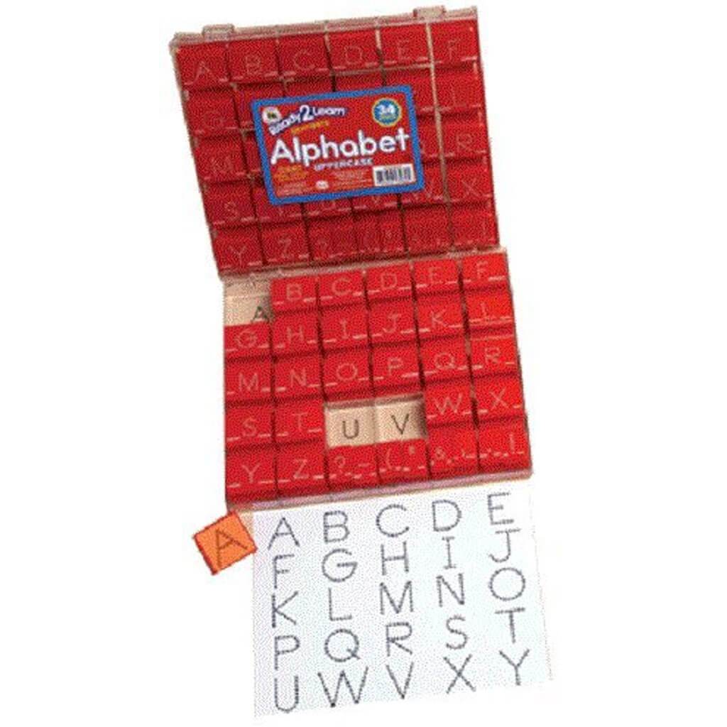 Ready 2 Learn Uppercase Manuscript Visual Closure Stamp 1-1/2in