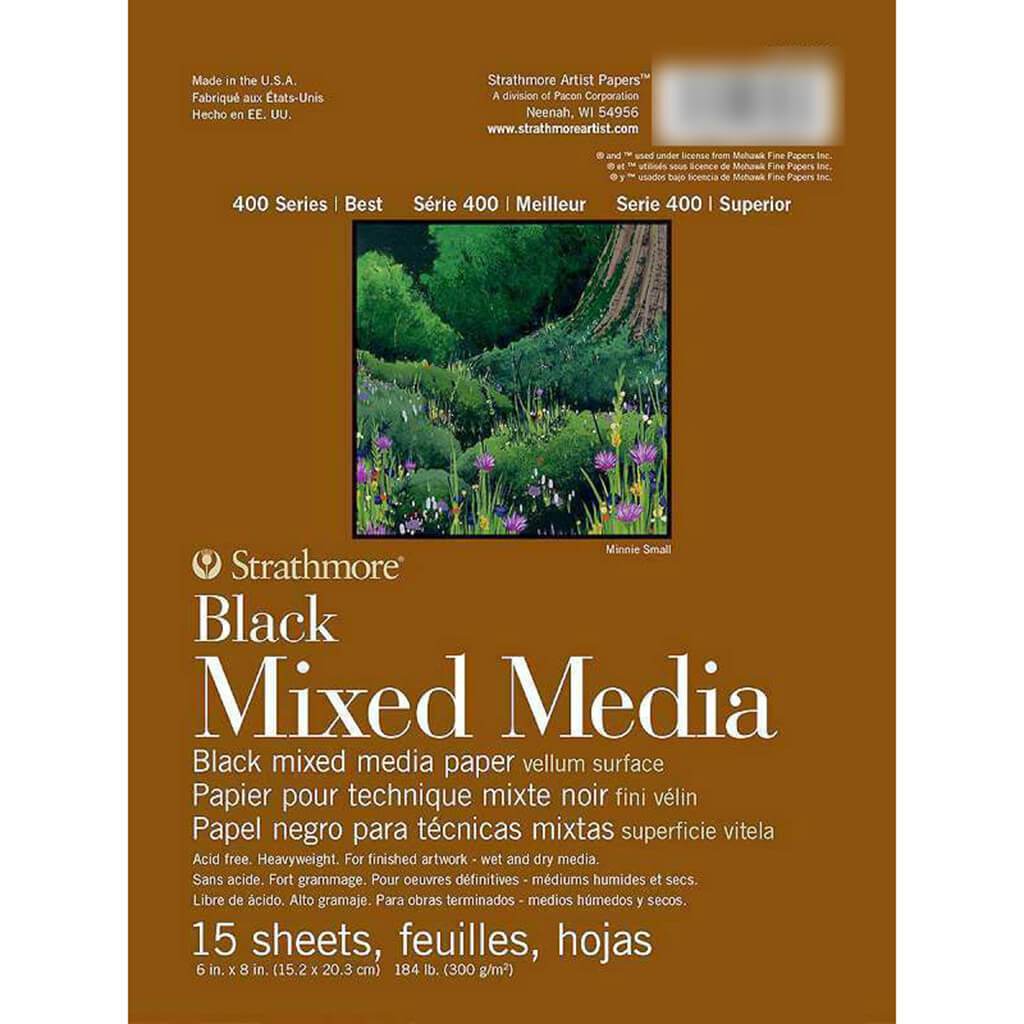 Strathmore Toned Mixed Media Pad 6in x 8in Black
