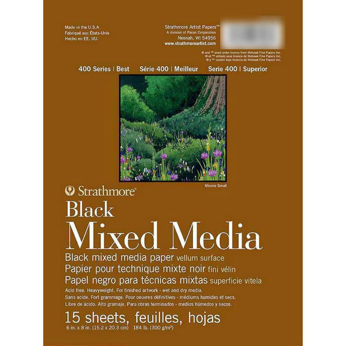 Strathmore Toned Mixed Media Pad 6in x 8in Black