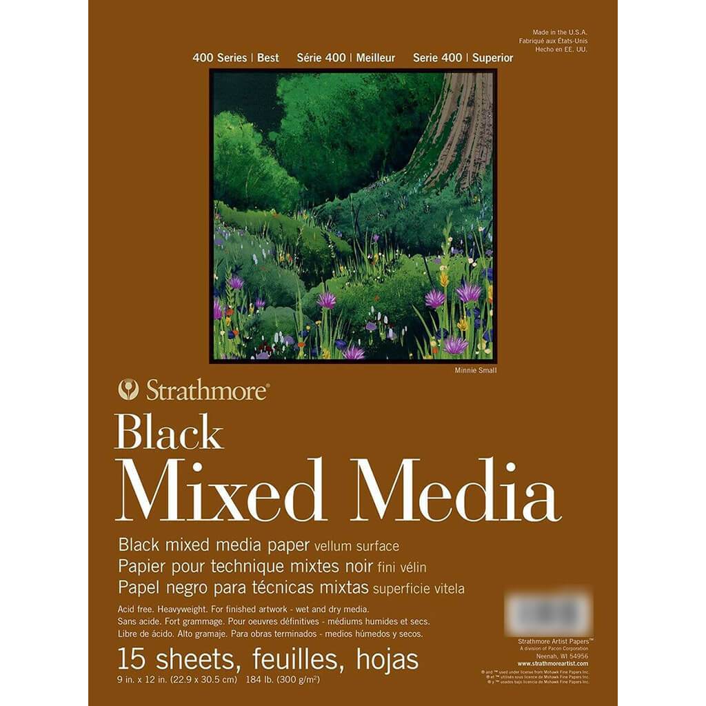 400 Series Mixed Media Pad 9in X 12in Black