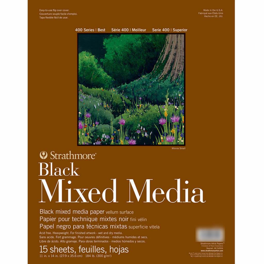 400 Series Toned Mixed Media Pad 11in x 14in Black