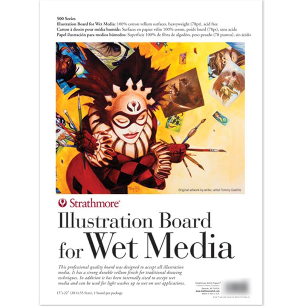 500 Illustration Board for Wet Media 15in x 22in