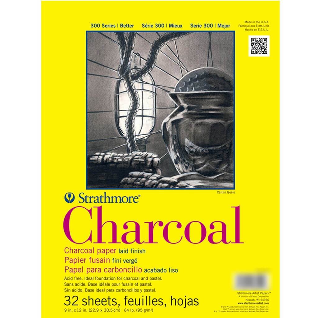 Strathmore 300 Series Charcoal Pad White 9in x 12in