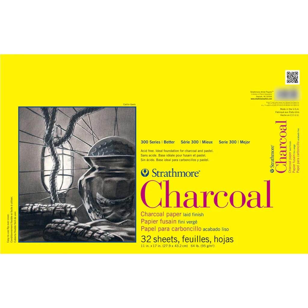 Strathmore 300 Series Charcoal Pad White 11in x 17in